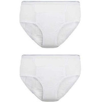 Men's Reusable Incontinence Brief 6oz - Size -Large 38-40 - Pack of 2