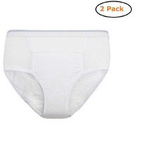 Men's Reusable Incontinence Brief 6oz - Size -X-Large 42-44 - Pack of 2