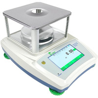 Tree TSC-213 Touch Screen Analytical Balance  210g x 0.001g, High Precision for Lab Research, Manufacturing, Education, and Quality Control, Glass Draft Shield, Intuitive LCD, Multi-Function Menu