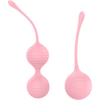 Luv Inc Kegel Balls Vaginal Weights Woman Beginner to Advance Kegel Balls Improving Bladder Control Tightening Pelvic Floor Muscles Silicone for Pregnancy Recovery Enhanced Intimacy (Silicone - Pink)