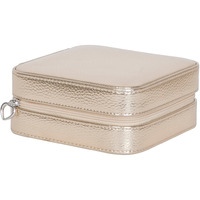 Metallic Gold Faux Leather Luna Travel Jewelry Case by Mele and Co