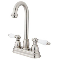 Elements of Design EB3498PL Chicago Two Handle 4  Centerset Bar Faucet, Satin Nickel