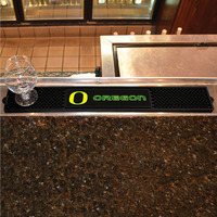 FANMATS 14029 Oregon Ducks Drink Bar Mat - 3.25in. x 24in. - Durable Dish Drying Mat, Easy Clean, Counter Mat, Black