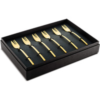 Mepra Due  Ice Oro  Cake Fork, Box of 6, 108044115