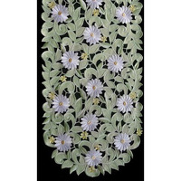 Sinobrite H7667-G Green Daisy Round Doily, 12 in.