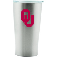 NCAA Oklahoma Sooners 14oz Double Wall Stainless Steel Thermo Cup with Lid