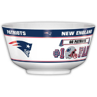 Fremont Die NFL New England Patriots Party Snack Bowl, 11.75  Bowl (2 Gallon), White/Team Colors