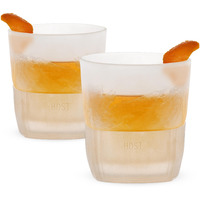 Host Freeze Whiskey Glasses, Cocktail Cup for Old Fashioned, Bourbon, and Scotch, Frozen Drinking, Double Walled Insulated Cocktail Tumblers, Set of 2