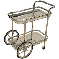 Anne Home Elegant Serving Trolley, Chrome