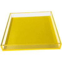 212 Main Neon Yellow Square Lucite Tray