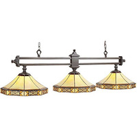 RAM Game Room Traditional Style 56  Mission Filigree 3-Light Billiard Pendant Light