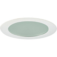 Jesco Lighting TM309WH 3-Inch Aperture Low Voltage Trim Recessed Light, Flat Frosted Opal Glass for Shower, White Finish