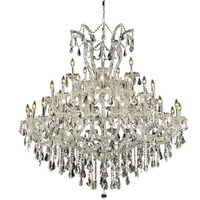 Elegant Lighting 2801G52C/RC Royal Cut Clear Crystal Maria Theresa 41-Light, Three-Tier Crystal Chandelier, Finished in Chrome ith Clear Crystals