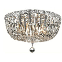 Elegant Lighting 2528F16C/RC Royal Cut Clear Crystal Tranquil 6-Light, Single-Tier Flush Mount Crystal Chandelier, Finished in Chrome ith Clear Crystals