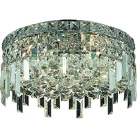 Elegant Lighting 2031F16C/RC Maxim Collection 5-Light Flush Mount Royal Cut Crystals with Chrome Finish