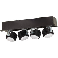 Four Light 3.13 Inch Housing and Trim Unit-4000 Color Temperature-Black Finish