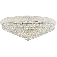 Elegant Lighting 1800F36C/Rc Royal Cut Primo 20-Light, Single-Tier Flush Mount Chandelier, Finished in Chrome with Clear Crystals