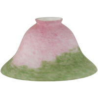 7.5 W PINK/GREEN PATE-DE-VERRE BELL SHADE