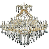 Elegant Lighting 2801G72G/RC Royal Cut Maria Theresa 49-Light, Two-Tier Chandelier, Finished in Gold with Clear Crystals