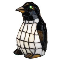 Meyda Tiffany 18470 Penguin Tiffany Glass Accent Lamp, 8  H