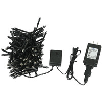 Vickerman 144Lt Warm White 2 Function Spider Set, 24' Long, 2  Bulb Spacing, Functions of Flashing and Steady On, Black Wire with 36  Lead, Uses CSA-Us 24Volt Power Adpater. Indoor/Outdoor use.