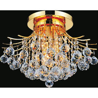 Crystal World 6 Light Chrome Flush Mount