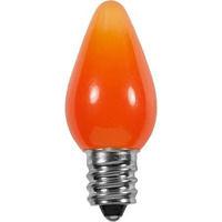 Vickerman C9 Twinkle Transparent Plastic LED Orange Dimmable Bulb, E17 Nickel Base, 25 per Bag