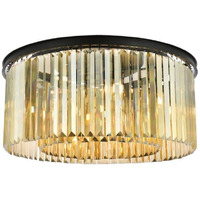 Elegant Lighting Urban Classic 1238F31MB-GT/RC Sydney 8-Light Flush Mount, Matte Black