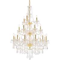 Elegant Lighting Giselle - Twenty-One Light Chandelier-Royal Cut Crystal Type-Gold Finish