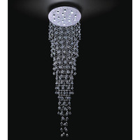 CWI Lighting Rain Drop 16 Light Flush Mount with Chrome Finish Fom