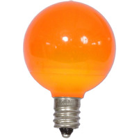 Vickerman G40 Orange Ceramic LED Nickel Base Bulb E12 .96Watts 120Volt Dimmable, 25 Bulbs per Pack