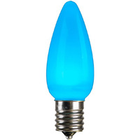 Vickerman C9 Ceramic LED Teal Bulb Nickel Base, 120V .6 Watts, 5 diodes, 25 Bulbs per Pack