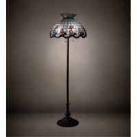 Meyda 228096 Three Light Floor Lamp from Roseborder Collection, 20.50 inches