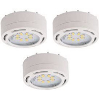 12W 120V LED UNDERCABINET Light Puck 3 White