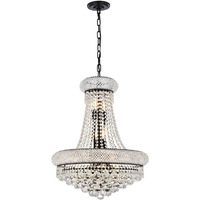 Elegant Lighting Primo 20  Metal and Crystal Chandelier in Black