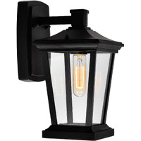 CWI Lighting Leawood 1 Light Black Outdoor Wall Light Fom