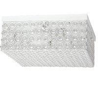 Lalia Home Glam 2 Light 12 Inch Square Flush Mount, White