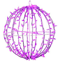 Vickerman 180Lt x 20  Fold Flat Pink LED Twinkle Jumbo Hanging Sphere.