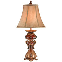 Antique Inspired Table Lamp with Linen Lamp Shade