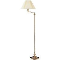 HomeRoots 526330 59 in. Sing Arm Floor Lamp ith Beige Empire Shade Bronze