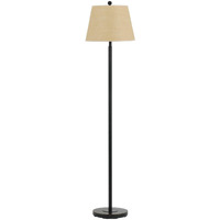 HomeRoots 526234 60 in. Bronze Traditional Shaped Floor Lamp with Tan Square Shade