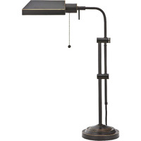 HomeRoots 524647 26 x 7 x 16 in. Bronze Metal Adjustable Table Lamp with Bronze Rectangular Shade