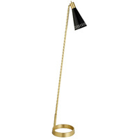 HomeRoots 523585 62 in. Reading Floor Lamp with Black Cone Shade Black