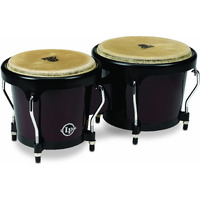 Lp Lpa601 Aspire Oak Bongos With Black Hardware Dark Wood