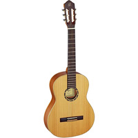 Ortega Guitars 6 String Family Series Pro Solid Top Nylon Classical Guitar w/Bag, Right (R131)