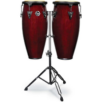 LP Aspire Conga Set with Black Hardware Dark Wood