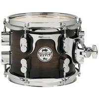 DW Concept Exotic Series Walnut to Charcoal Burst, Suspended Tom 8 x 7 in.