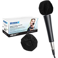 HamiltonBuhl Hygenx Sanitary Disposable Microphone Covers - Black, Box of 100