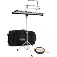 On-Stage BSK2500 Bell Kit - The Ultimate Percussion Package for Musicians, Unleash Your Creativity with Bells, Sturdy Stand, Mallets, Practice Pad and a Convenient Carrying Bag