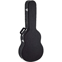 Ortega Guitars Acoustic Dreadnought Guitar Economy Hardshell Case-15 mm Velvet Padding-Black w/Chrome Hardware (OACCSTD-DN)